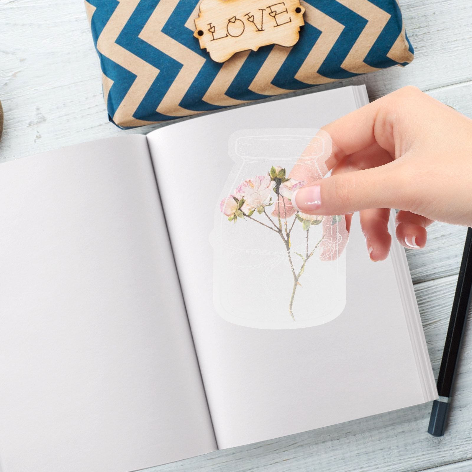 Dried Flower Bookmark - 20 Sheets Bookmarks Dried Flower Transparent