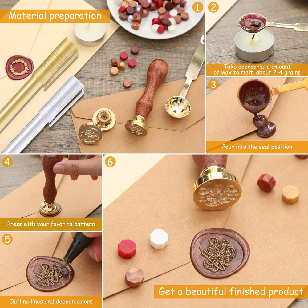Custom Wax Seal Stamp, Persona - Wax Seal Letter Kit 评论和价格