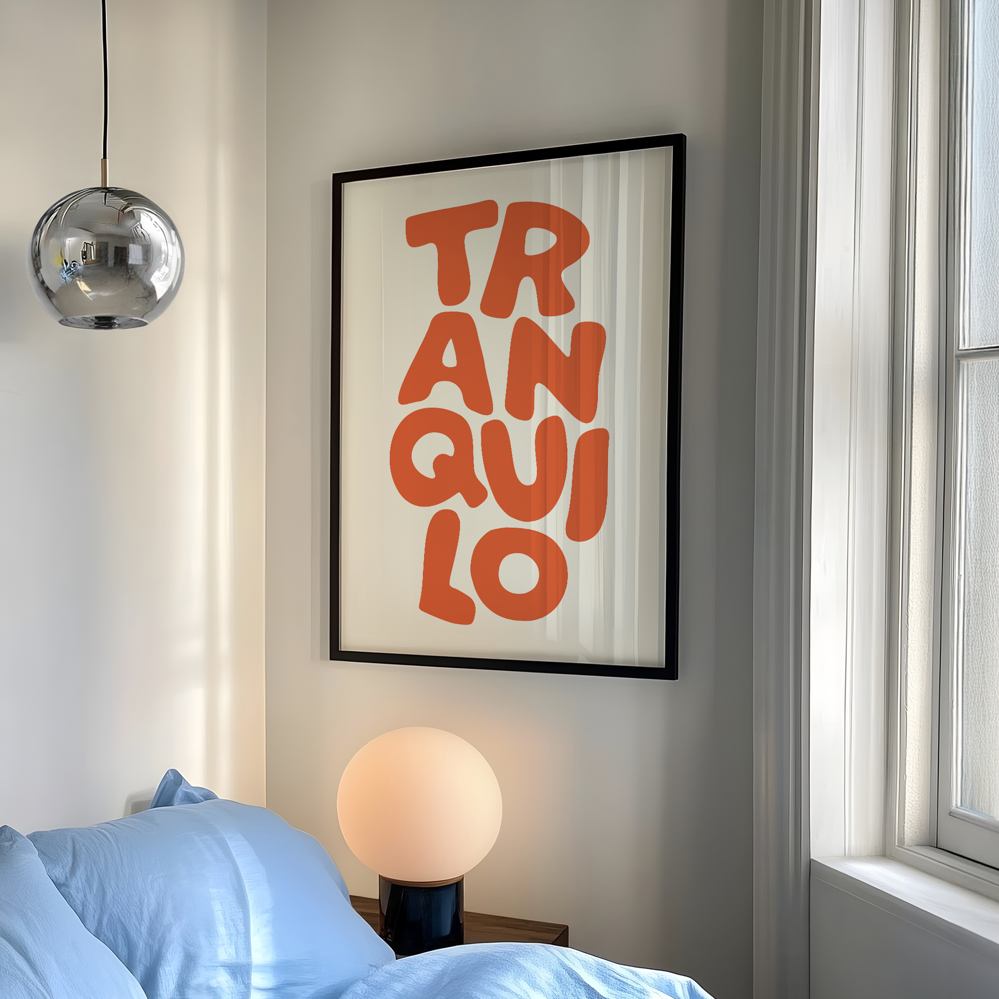 Boho Tranquilo Orange Cream Re - Custom Map Poster 评论和价格