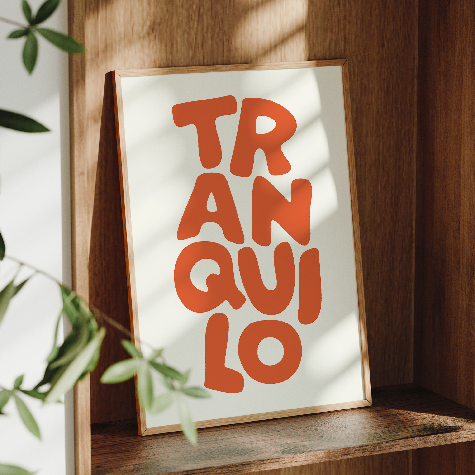Boho Tranquilo Orange Cream Re - Custom Map Poster 评论和价格