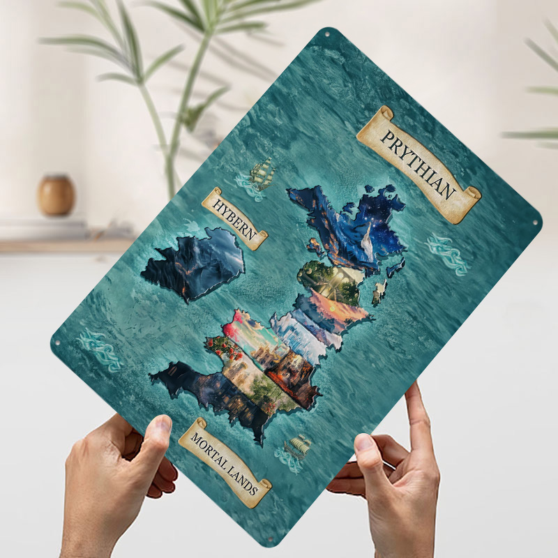 Fantasy Map of Prythian and Hy - Custom Map Poster 评论和价格