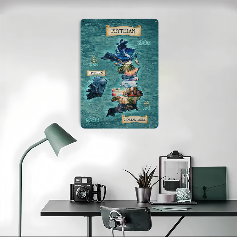 Fantasy Map of Prythian and Hy - Custom Map Poster 评论和价格