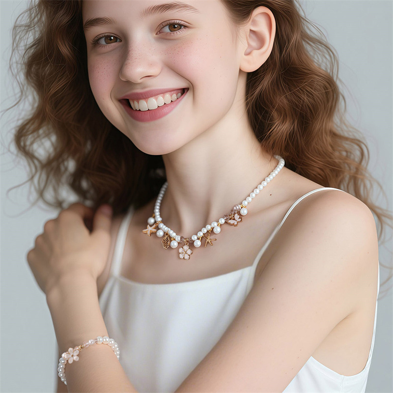 2pcs/set Ocean & Garden Faux P - Coordinates Bracelet 评论和价格