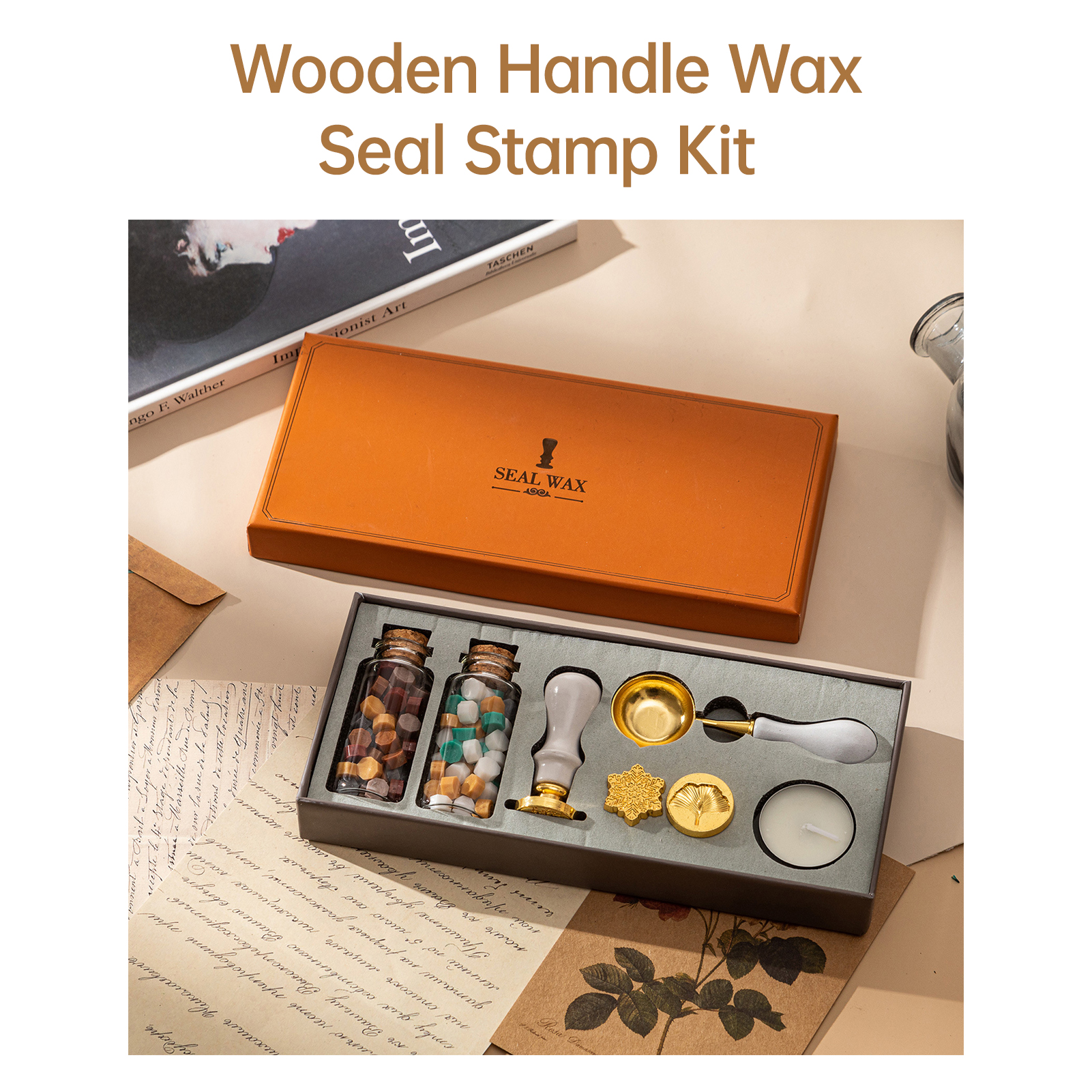 【HOT】Wax Seal Stamp Kit with 3 - Wax Seal Letter Kit 评论和价格