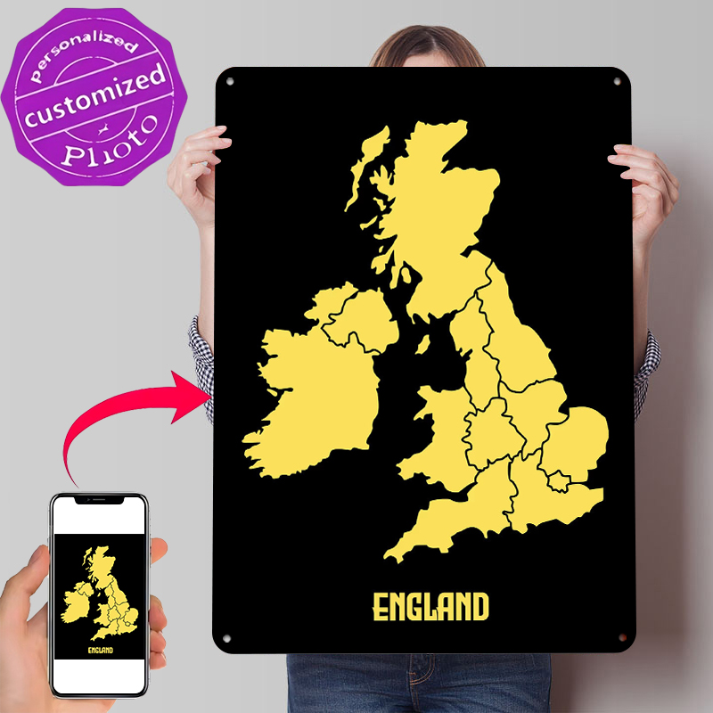 Map of England Printed Poster  - Custom Map Poster 评论和价格