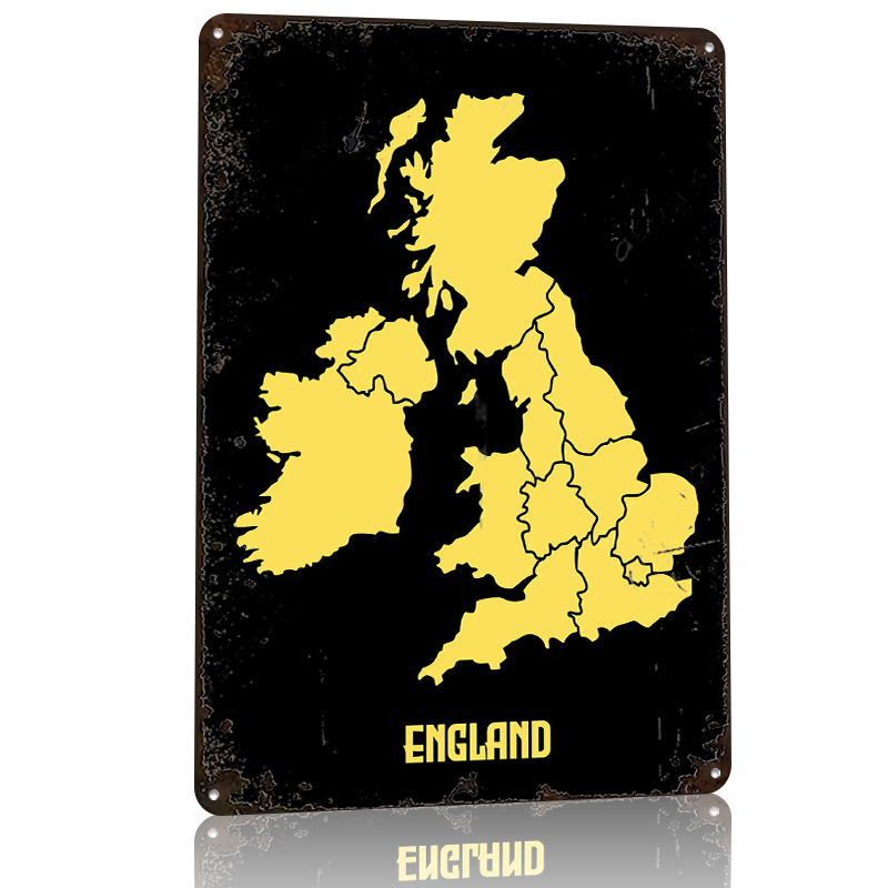 Map of England Printed Poster  - Custom Map Poster 评论和价格