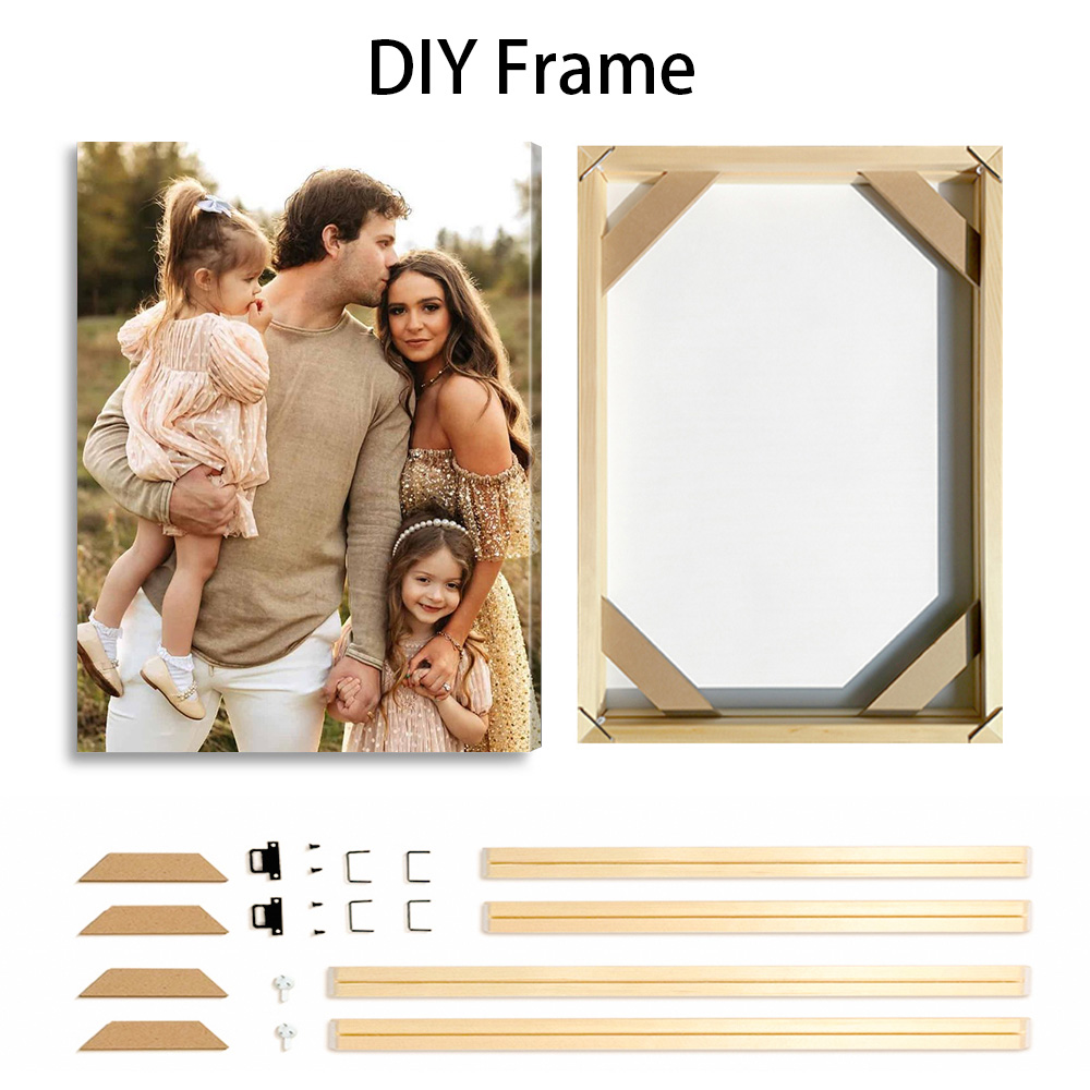 1 customized photo canvas, opt - Engraved Wood Frame 评论和价格