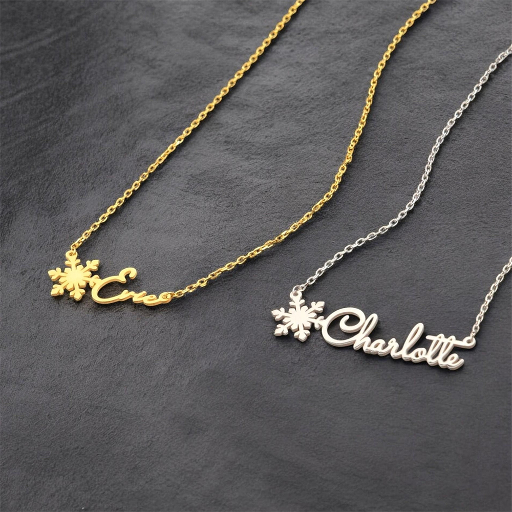 Custom Simple Name Necklace St - Birth Flower Necklace 评论和价格