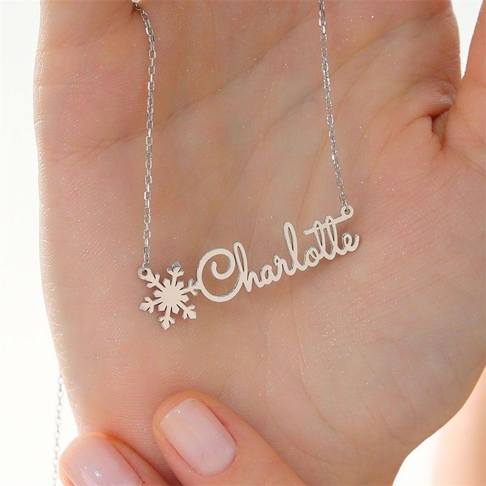 Custom Simple Name Necklace St - Birth Flower Necklace 评论和价格