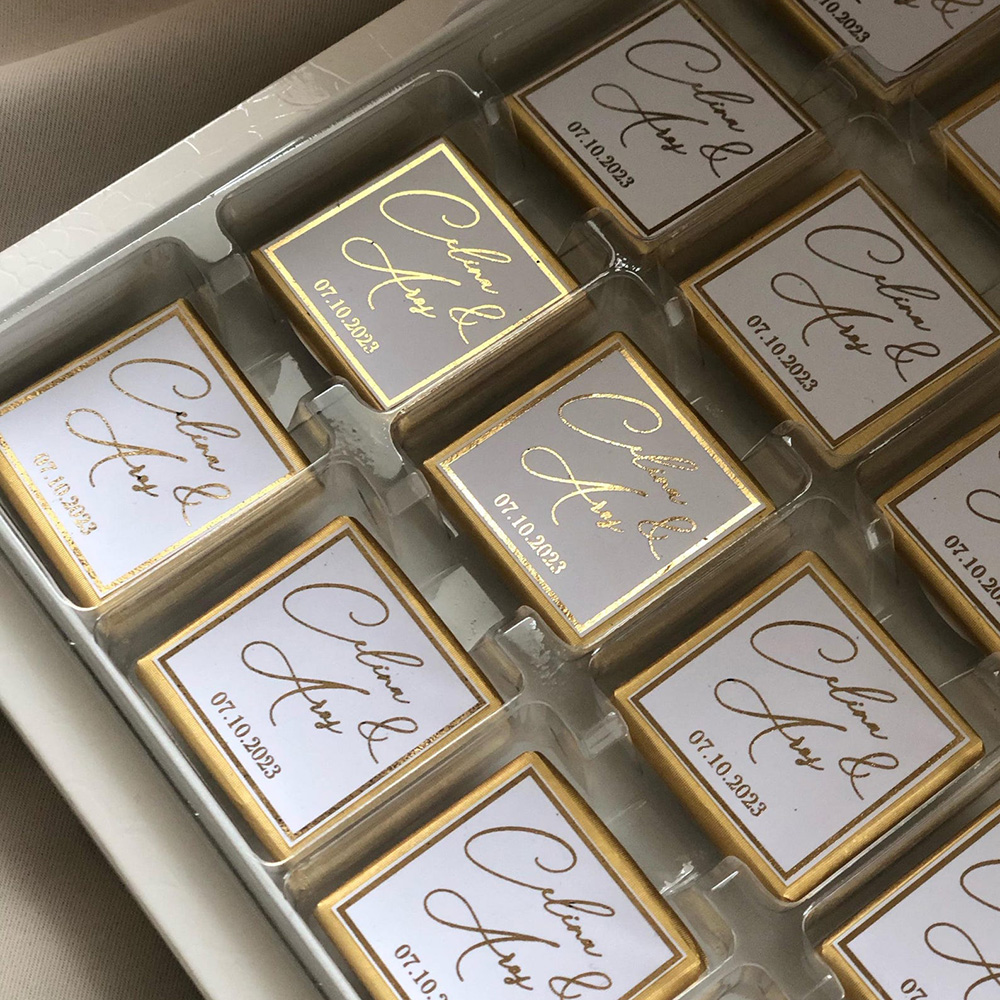 50pcs Wedding Chocolate Packin - Personalised Candle Label 评论和价格