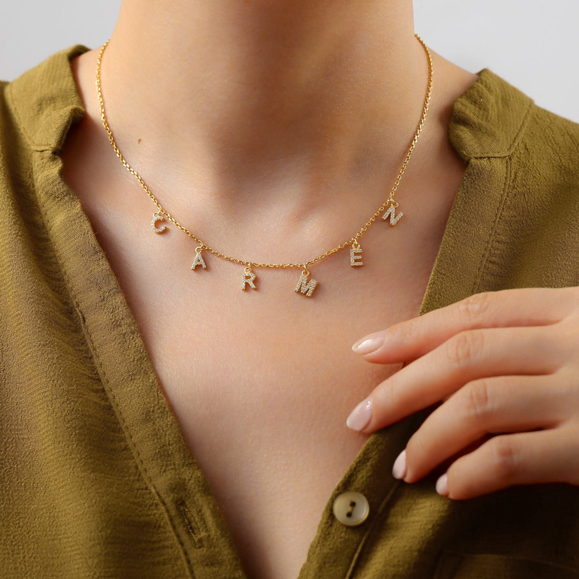 Custom Personalized Name Neckl - Name Necklace Custom 评论和价格