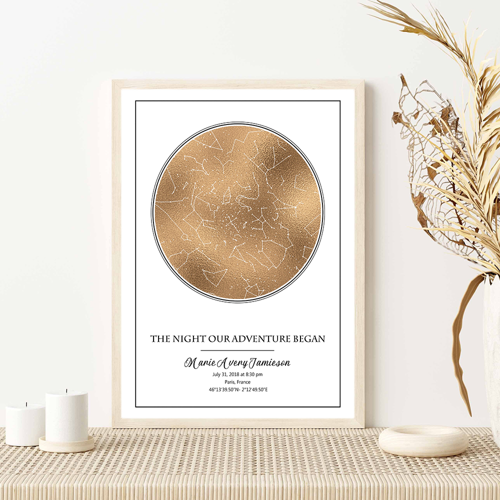 Personalized Star Map Poster B - Custom Star Map 评论和价格