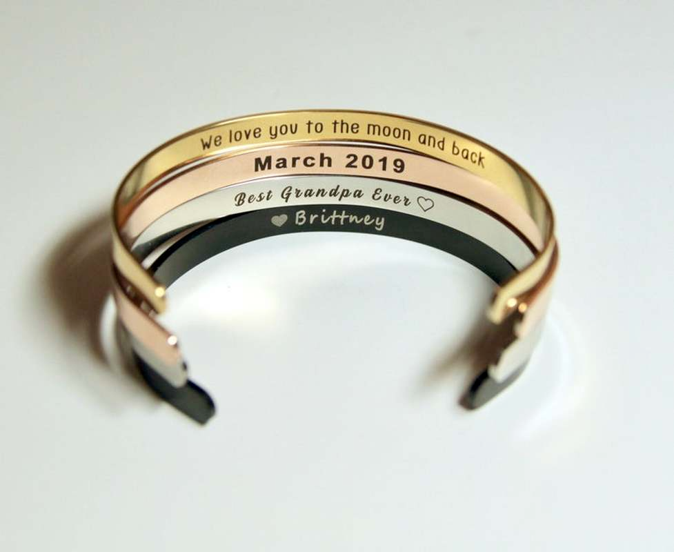 Custom Personalized 4mm Width  - Coordinates Bracelet 评论和价格