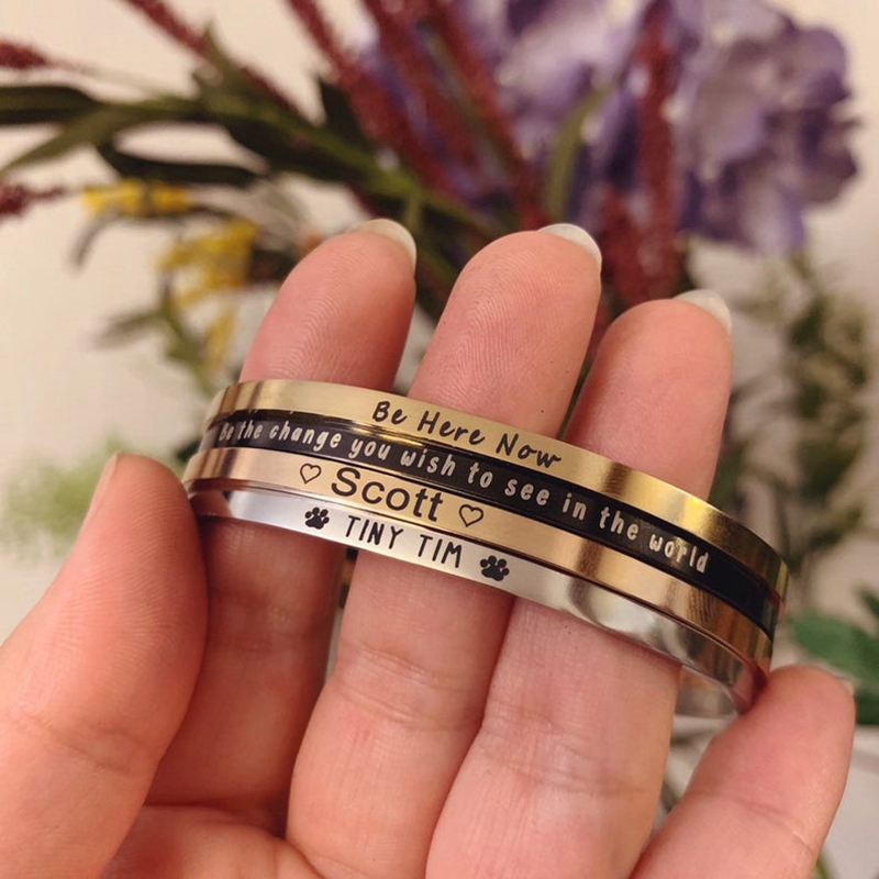 4mm Customized Personality Eng - Coordinates Bracelet 评论和价格