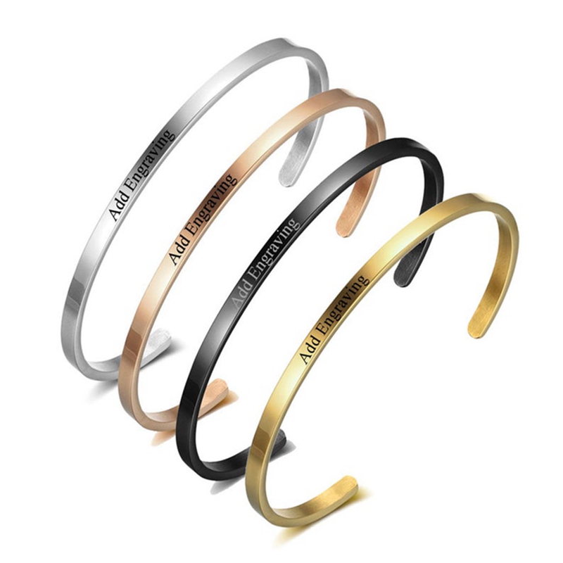 4mm Customized Personality Eng - Coordinates Bracelet 评论和价格