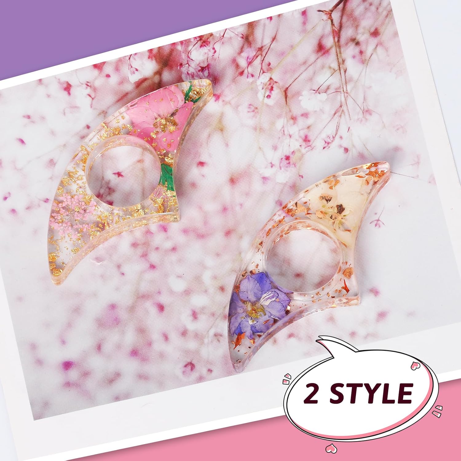 2PCS Thumb Book Page Holder, H - Dried Flower Bookmark 评论和价格