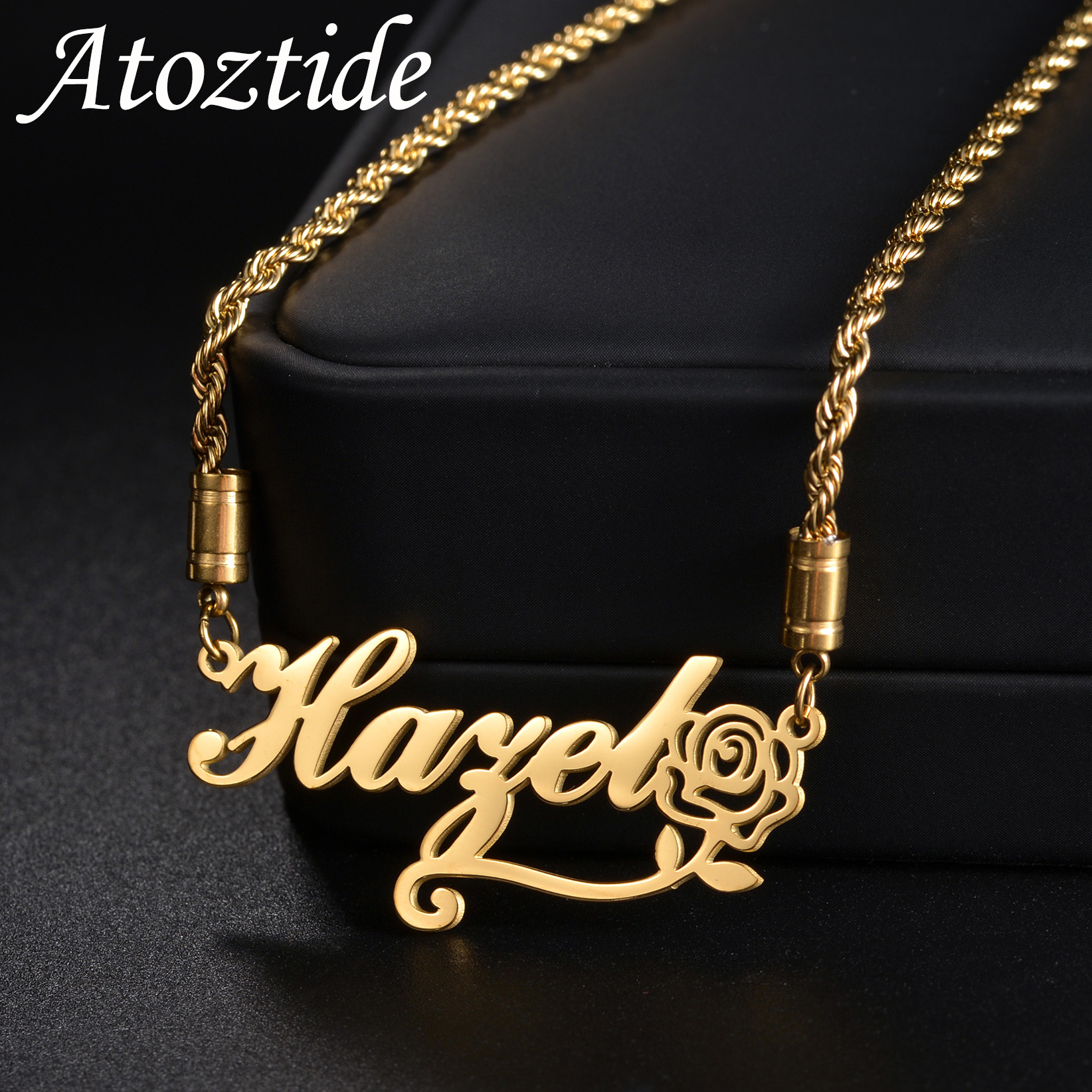 Atoztide Personalized Custom N - Birth Flower Necklace 评论和价格