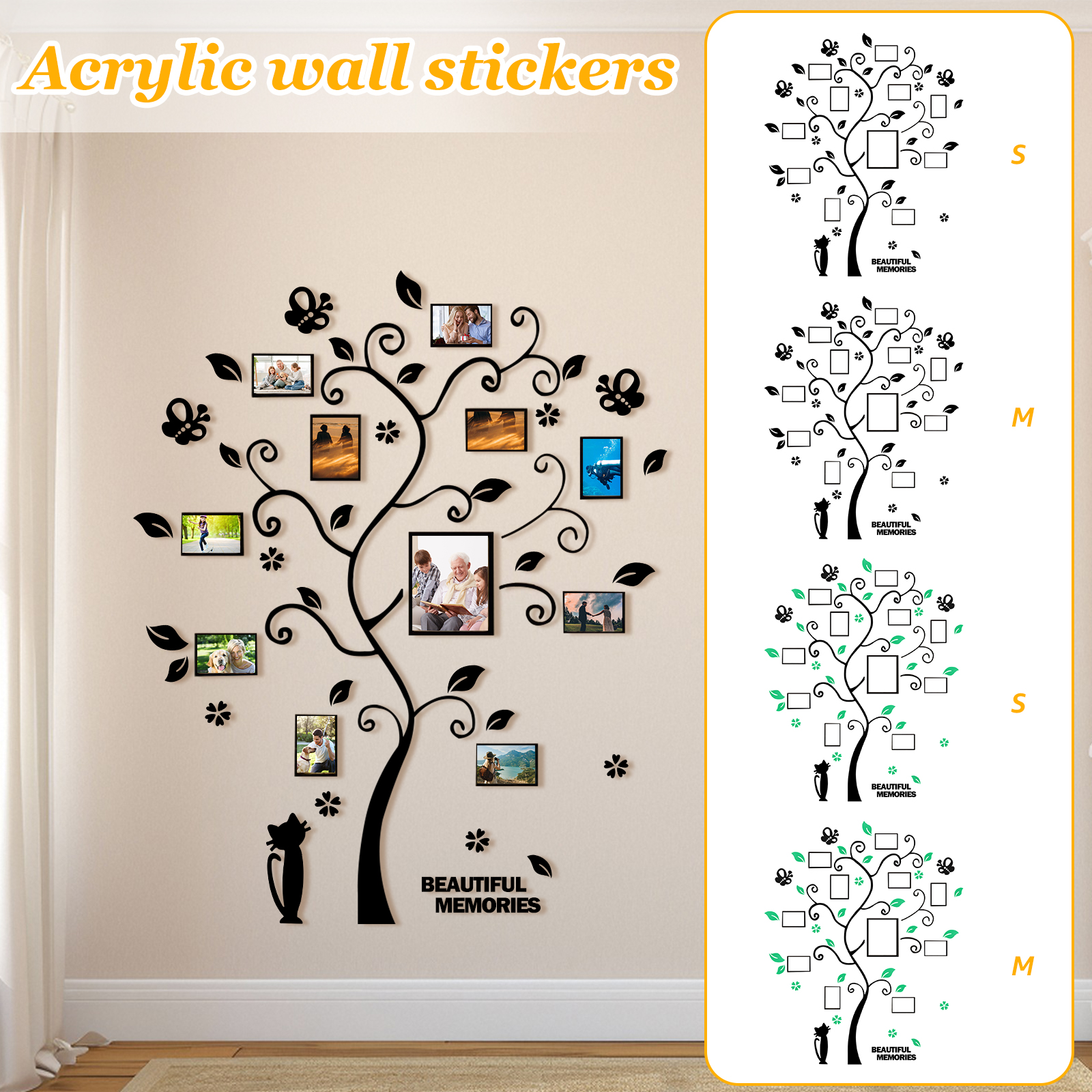 1Pc Picture Frames Tree Acryli - Family Tree Print 评论和价格