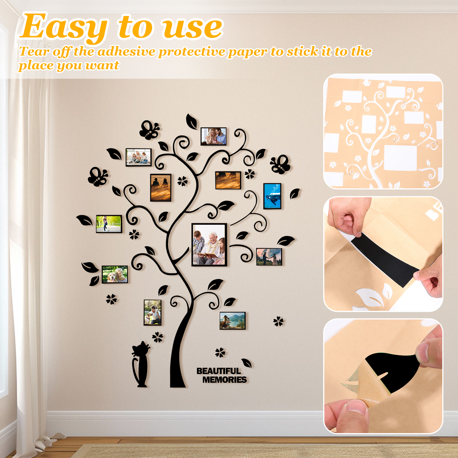 1Pc Picture Frames Tree Acryli - Family Tree Print 评论和价格
