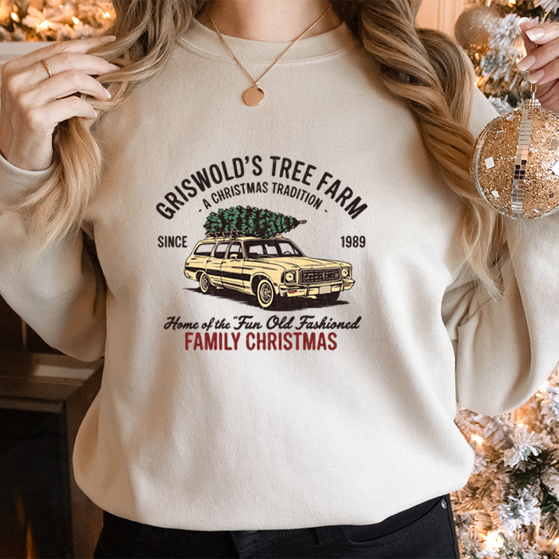Family Christmas Tree Farm Gra - Family Tree Print 评论和价格