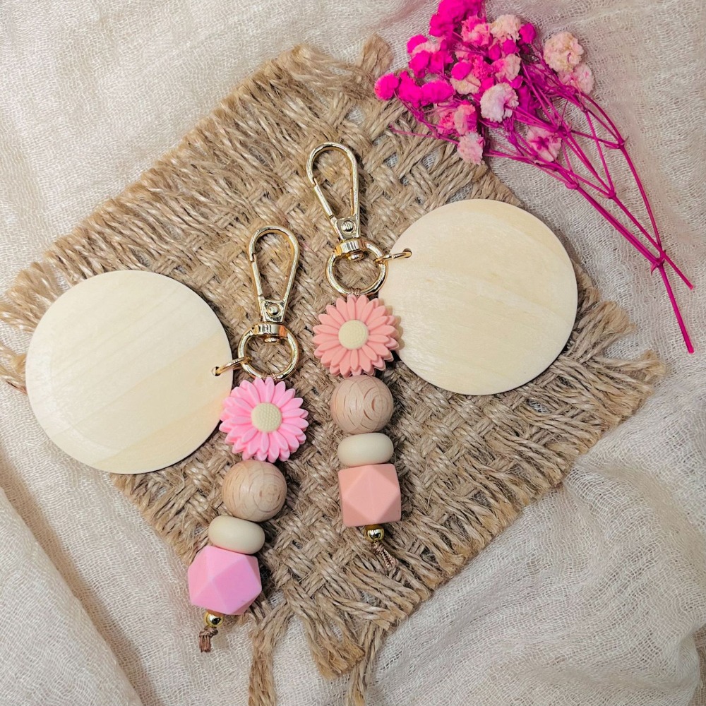 Creative Bamboo Pendant Keycha - Initial Ring Custom 评论和价格