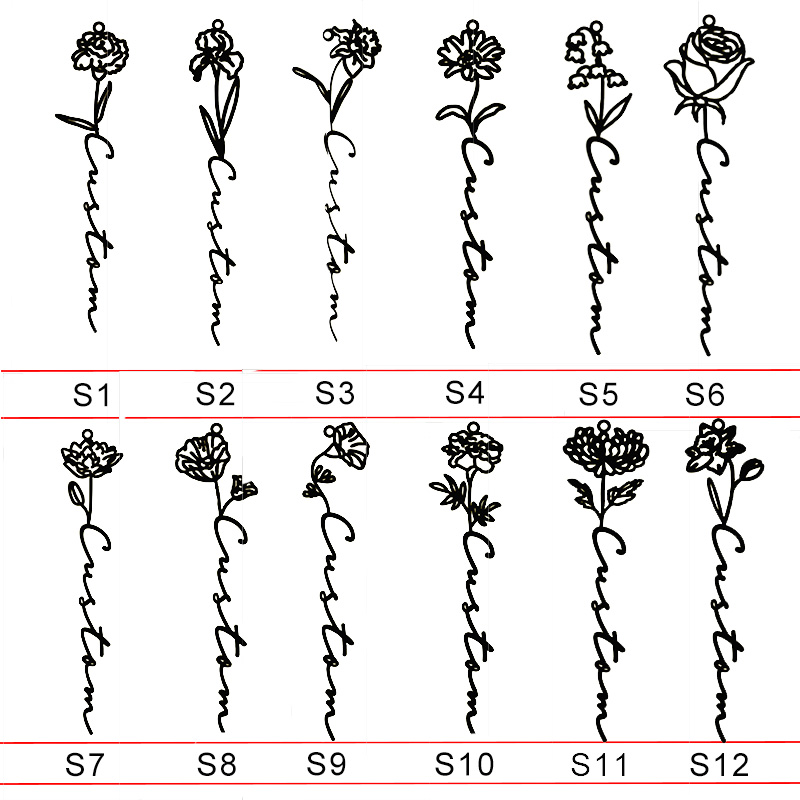 Goxijite Customized Rose Neckl - Birth Flower Necklace 评论和价格