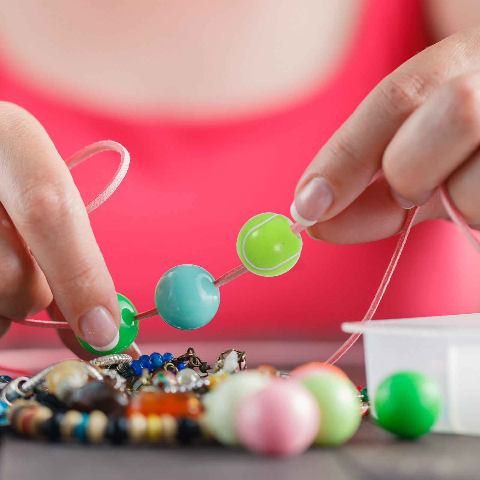 100Pcs DIY Tennis Beads Bracel - Coordinates Bracelet 评论和价格