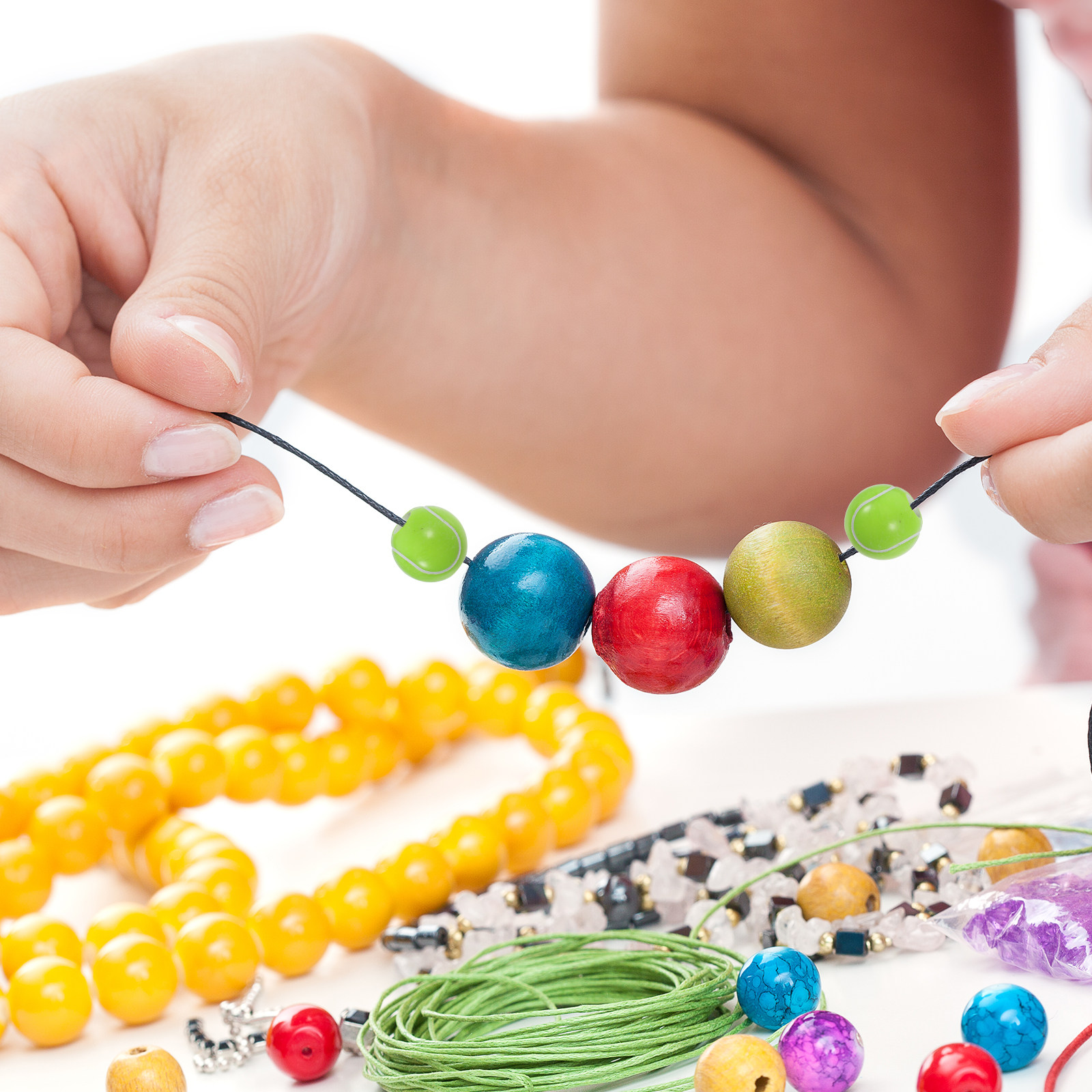 100Pcs DIY Tennis Beads Bracel - Coordinates Bracelet 评论和价格