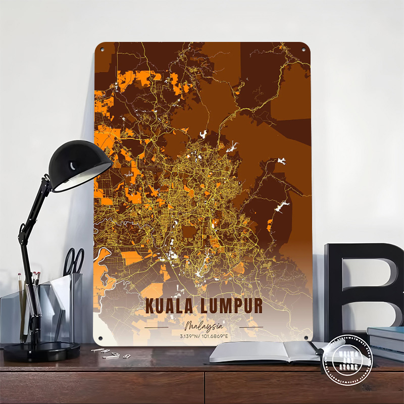 Kuala Lumpur Map Art Printed P - Custom Map Poster 评论和价格