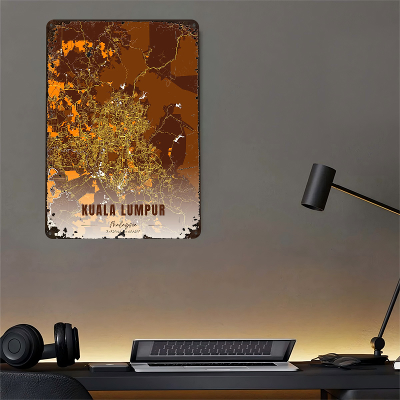 Kuala Lumpur Map Art Printed P - Custom Map Poster 评论和价格