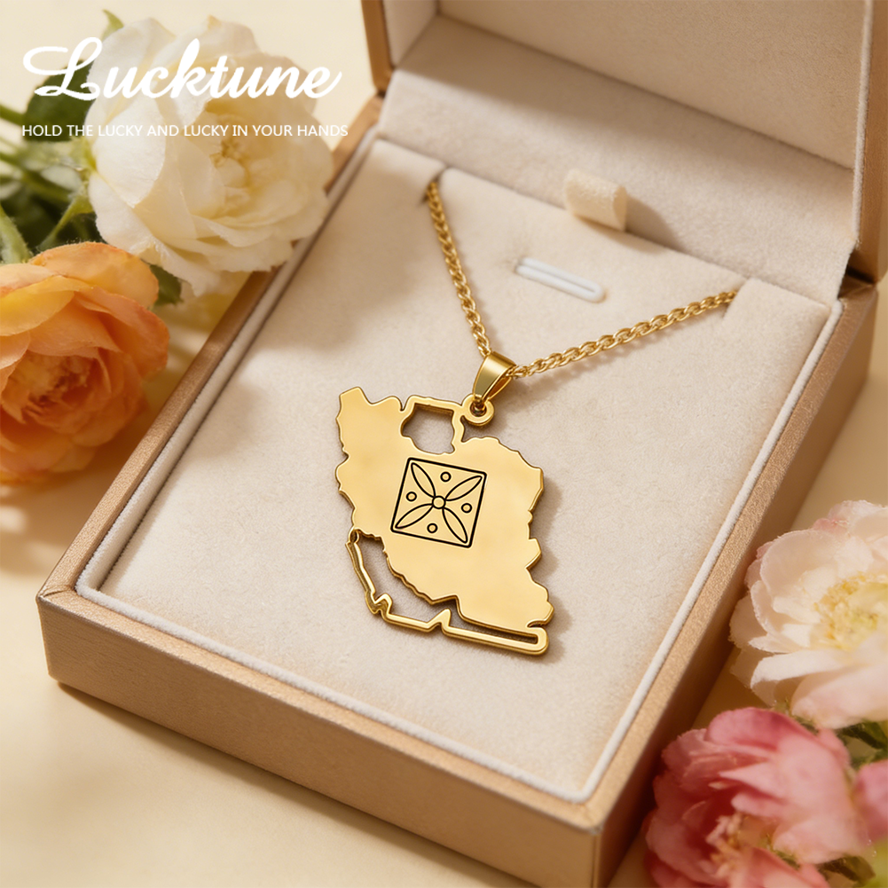 Lucktune Iran Map Pendant Neck - Custom Star Map 评论和价格