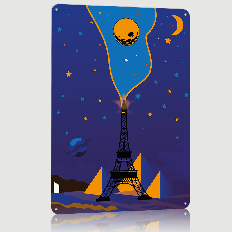 Eiffel Tower Night Sky Poster  - Custom Night Sky 评论和价格