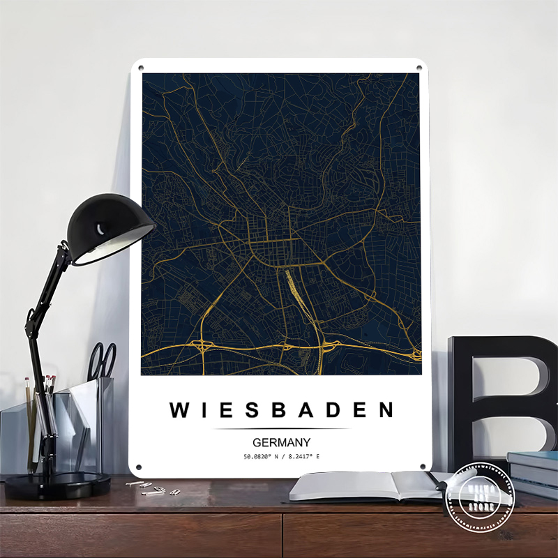 Wiesbaden City Map Printed Pos - Custom Map Poster 评论和价格
