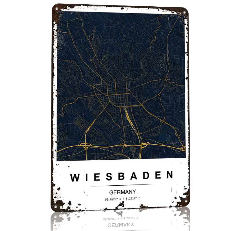 Wiesbaden City Map Printed Pos - Custom Map Poster 评论和价格