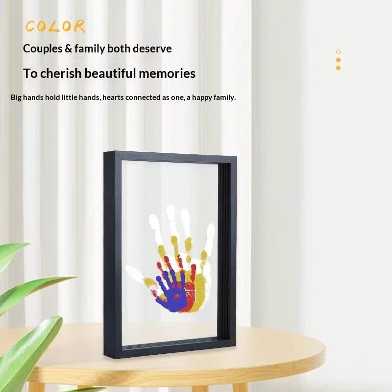 1 Set Family Handprint Photo F - Engraved Wood Frame 评论和价格