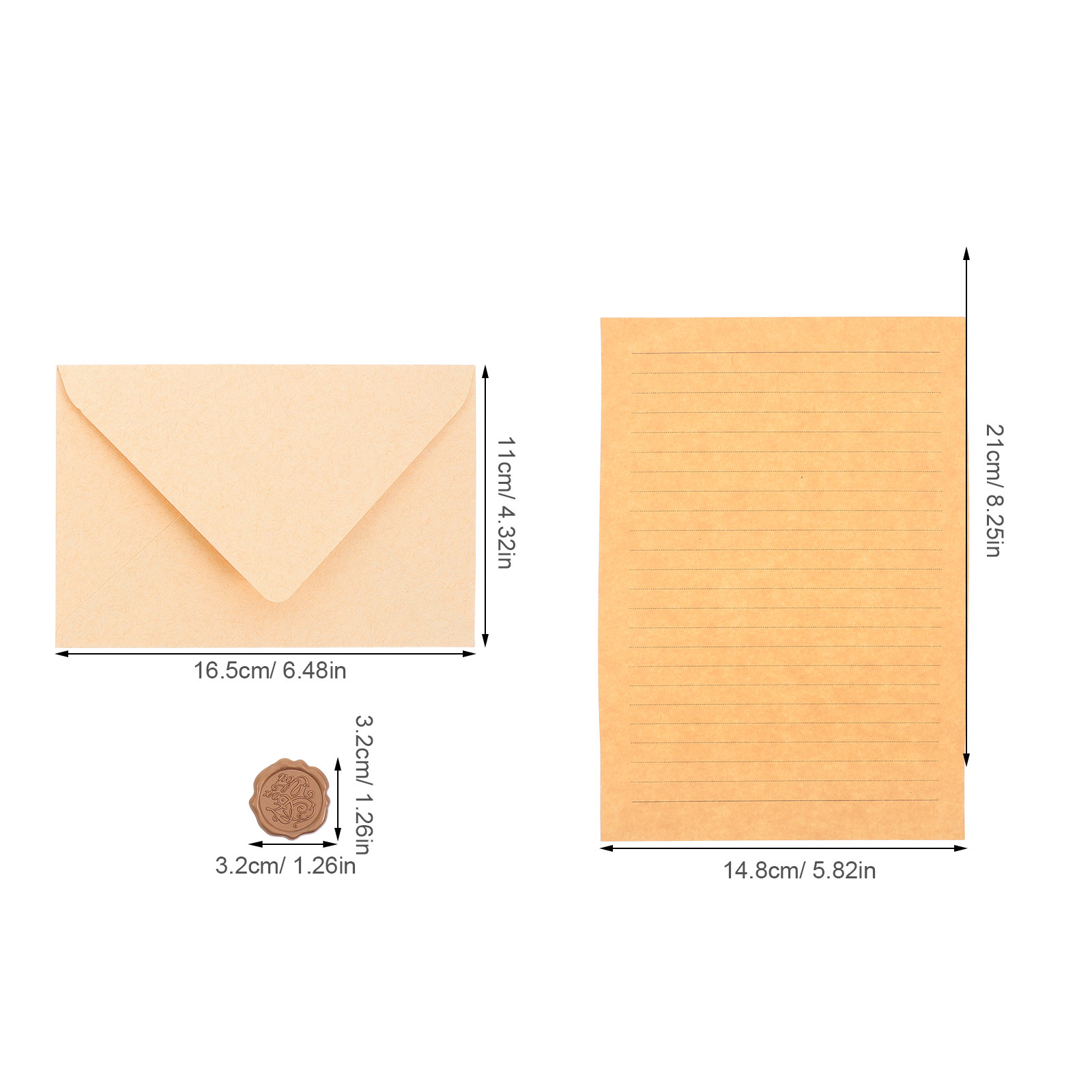 1Set Letter Writing Set Vintag - Wax Seal Letter Kit 评论和价格