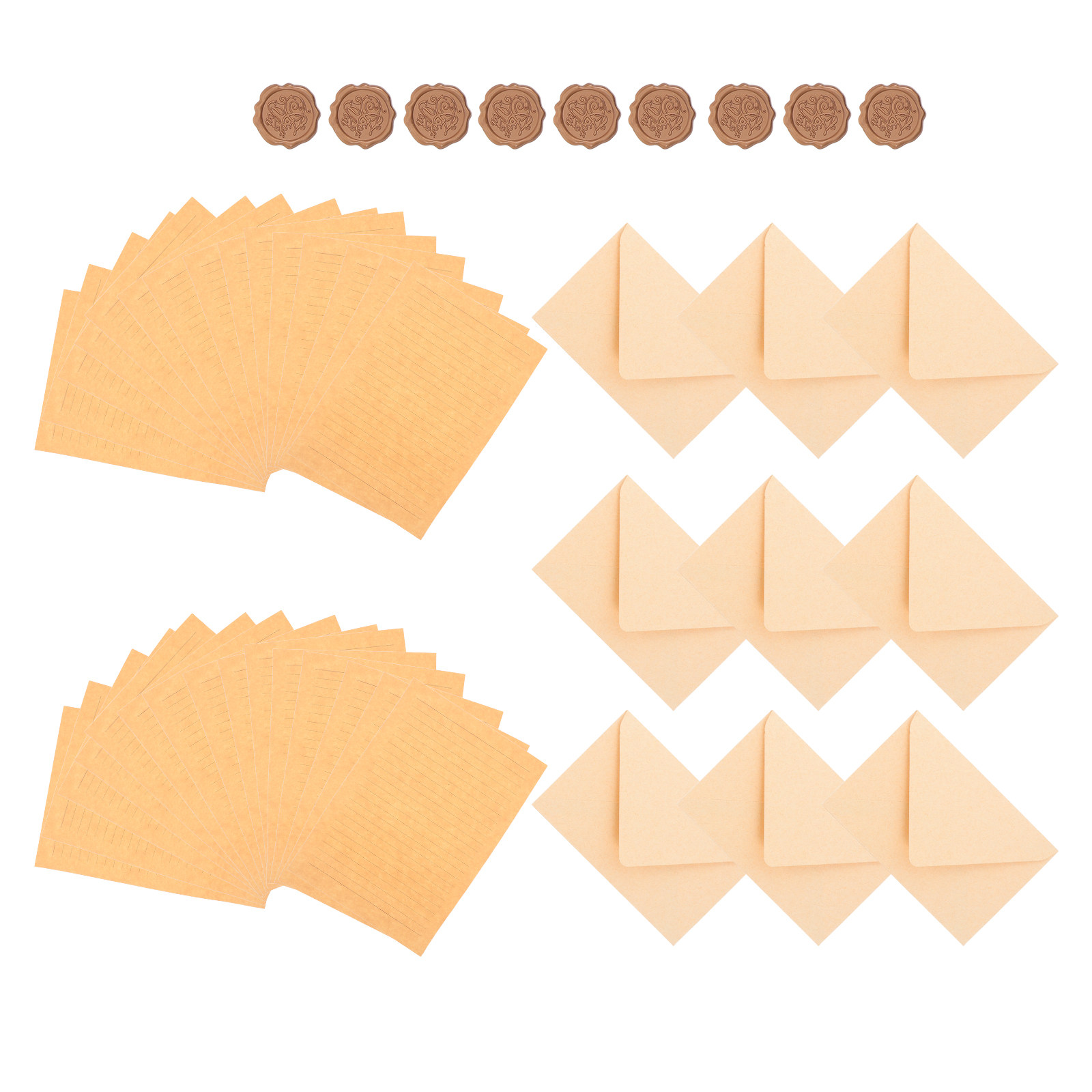 1Set Letter Writing Set Vintag - Wax Seal Letter Kit 评论和价格