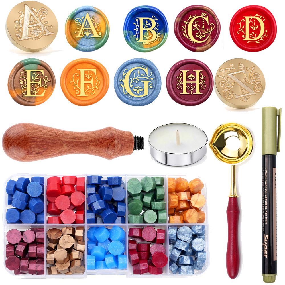 Alphabet Wax Seal Stamp Set -  - Wax Seal Letter Kit 评论和价格
