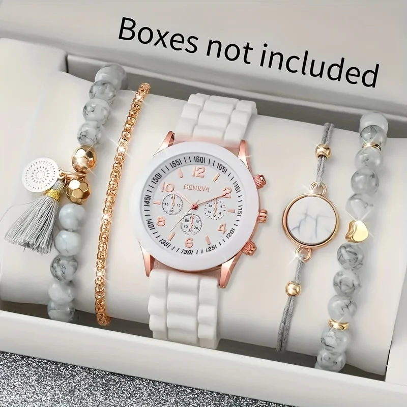 5pcs/Set Chic Women's Quartz W - Coordinates Bracelet 评论和价格