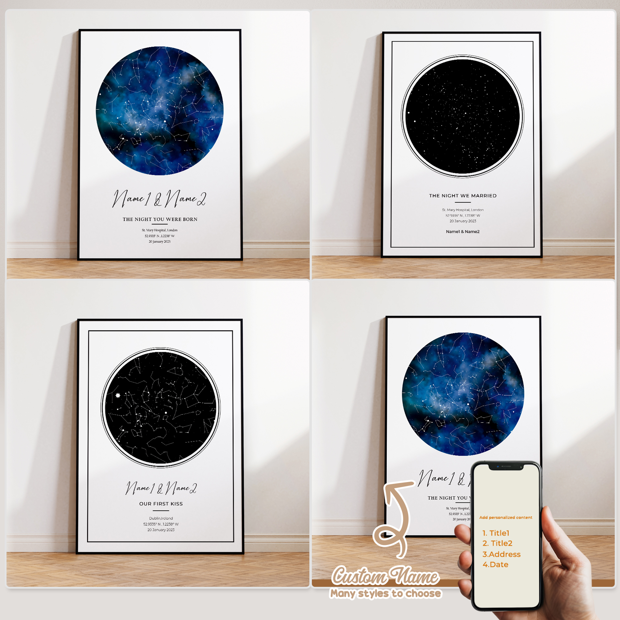 Modern Custom Personalized Nig - Custom Map Poster 评论和价格