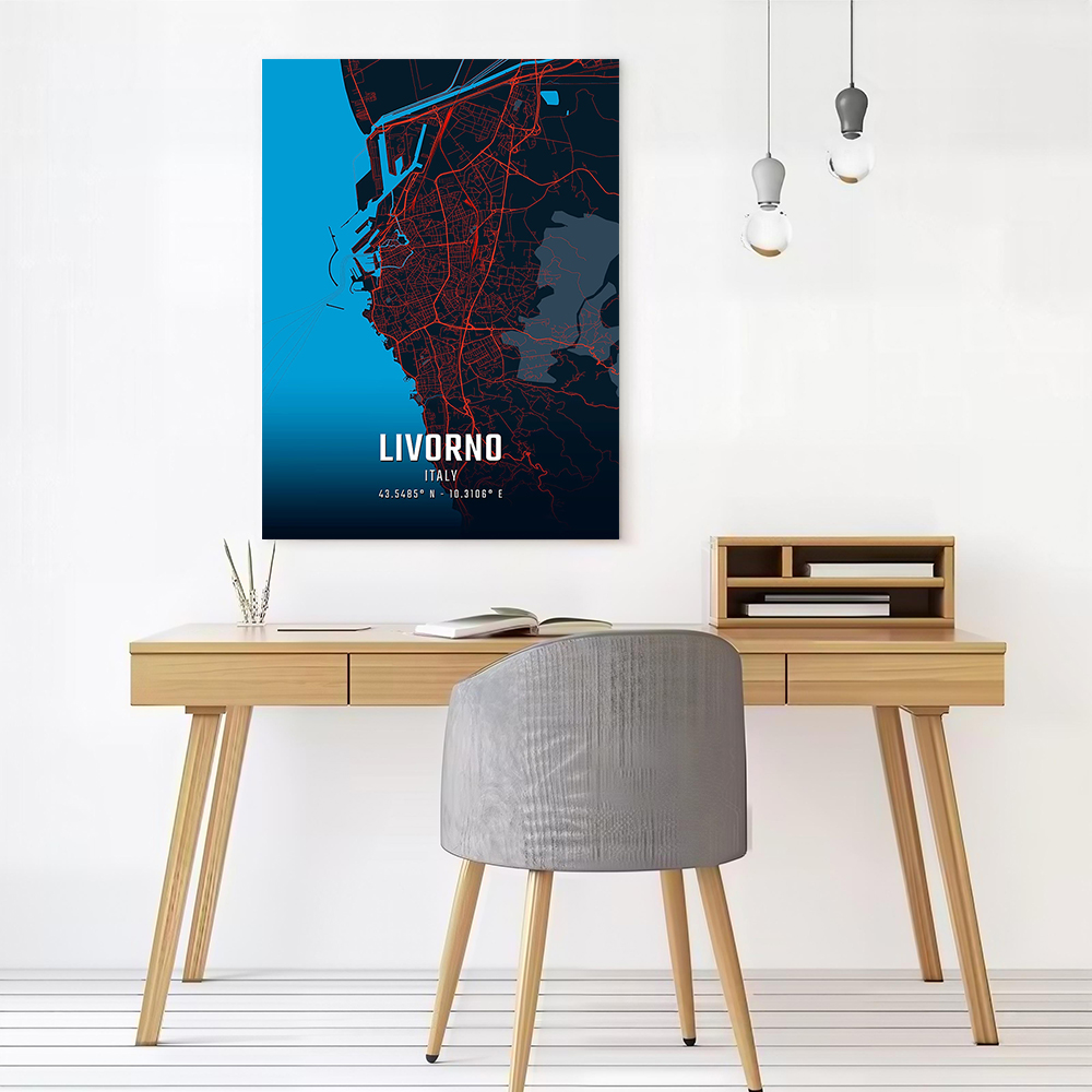 Livorno City Map Printed Canva - Custom Map Poster 评论和价格