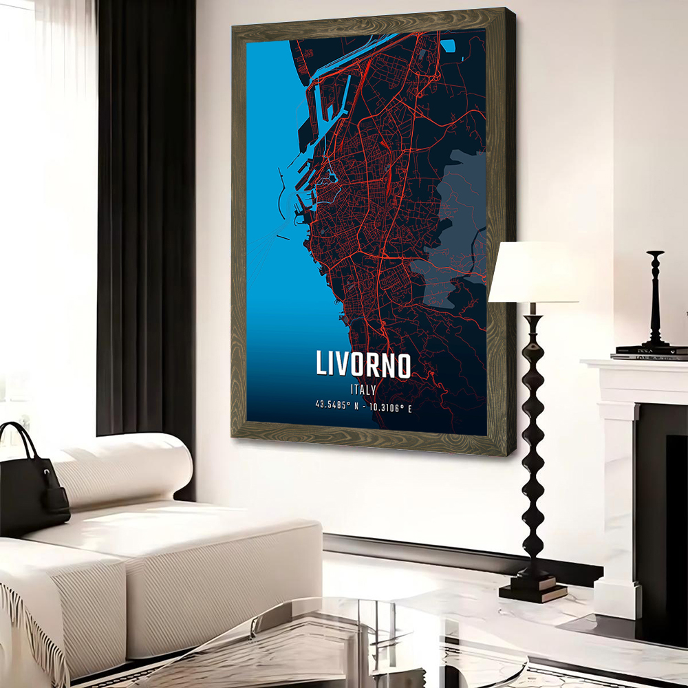 Livorno City Map Printed Canva - Custom Map Poster 评论和价格