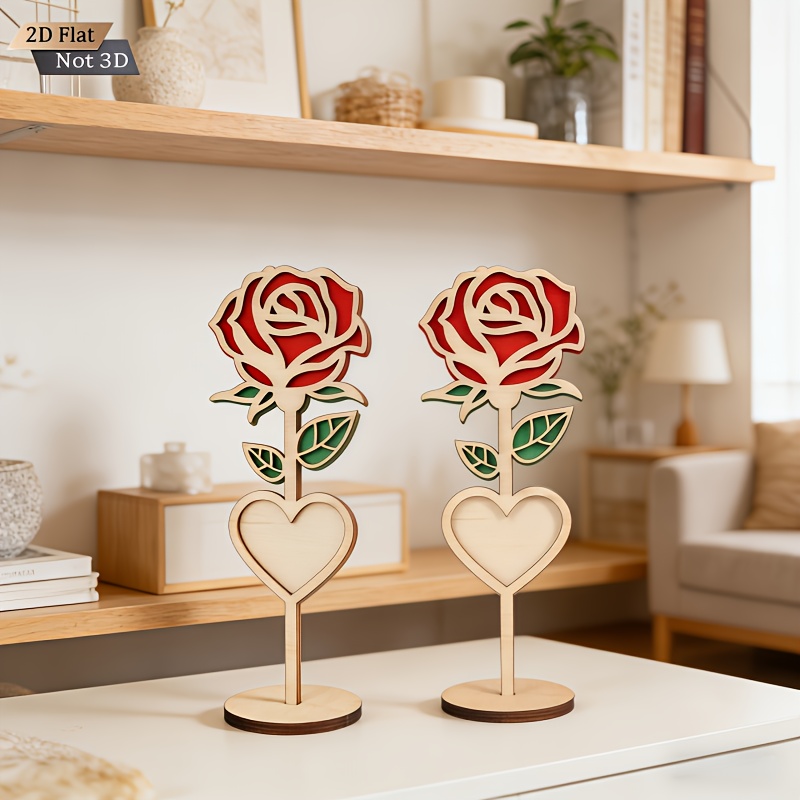 2pcs Handmade Engraved 2D Wood - Engraved Wood Frame 评论和价格