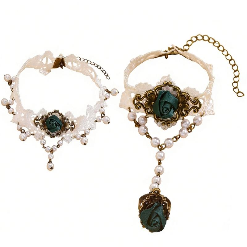 J78F Lace Necklace And Coordin - Coordinates Bracelet 评论和价格