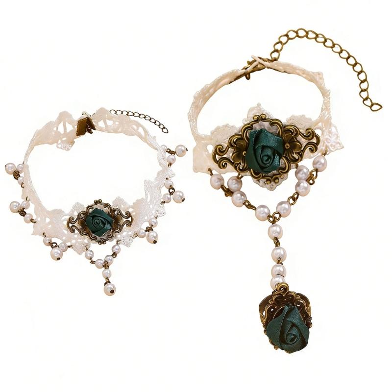 J78F Lace Necklace And Coordin - Coordinates Bracelet 评论和价格